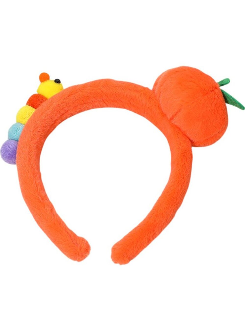 Tigerstars Plush Orange Caterpillar Decorative Statement Headband